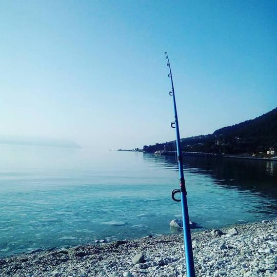 Fishing from Hovolo Beach, Skopelos